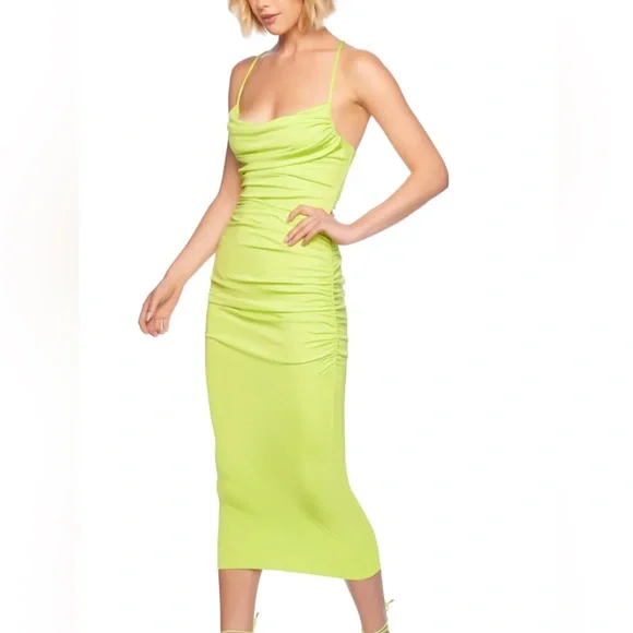 Susana Monaco Viscose Solid Cowl String Dress NWT Size XL - Picture 3 of 5